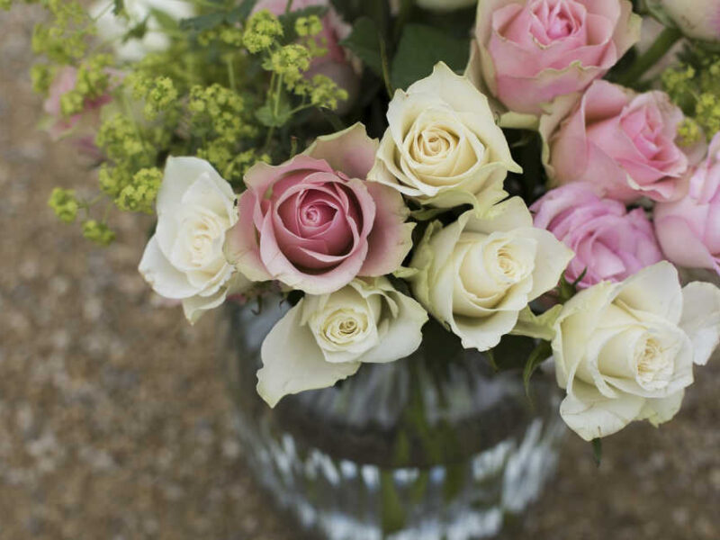 Example of a vase of Mother's Day flowers